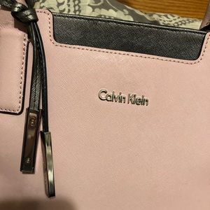 Pink Calvin Klein tote with Calvin Klein tassel